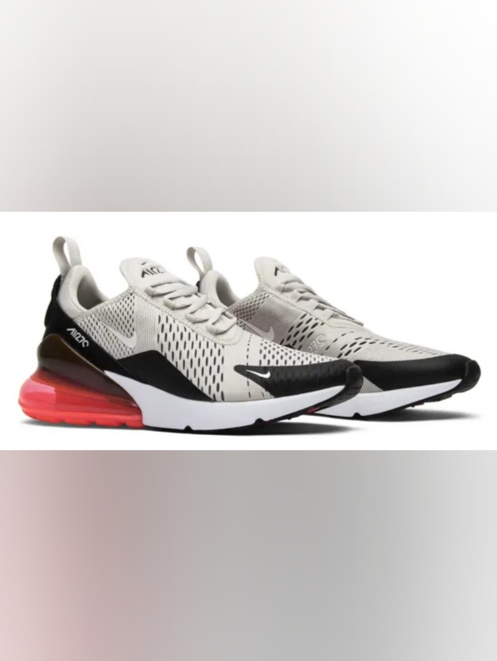 Nike Air Max 270 'Light Bone' GS Sneakers Size 6Y Used Excellent